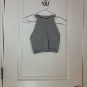 Aerie Gray Ribbed Tank Top
